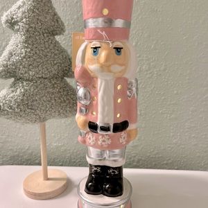 Pink ceramic nutcracker